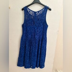Royal Blue Lace Fit-and-Flare Dress